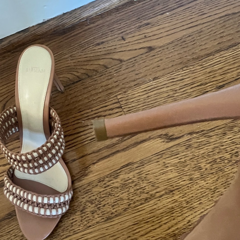 Alexandre Birman Woven Emmy Leather Heels - Picture 3 of 4